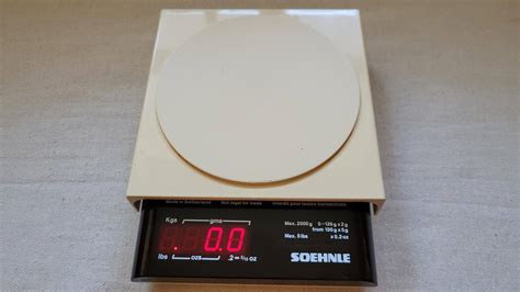 Rare Soehnle 2000G / 5LB LCD Kitchen Scale Made in Switzerland - Vinty
