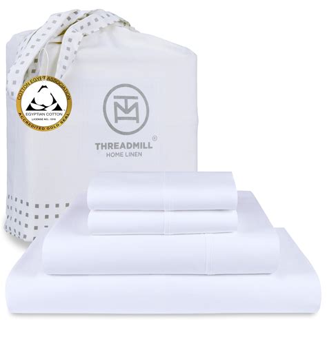 Threadmill Egyptian Cotton Queen Sheet Set | 100% Certified Egyptian ...
