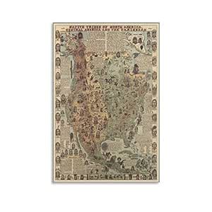 Mapping Native North American Tribes - Lively Map - Vintage Poster ...