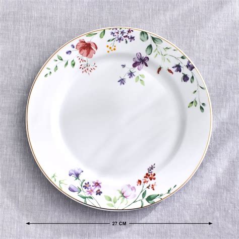 Buy Lucas Carnation Bone China Floral Print Dinner Plate - 27cm from ...