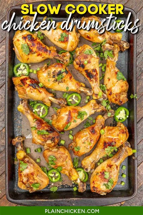 Slow Cooker Chicken Drumsticks - Plain Chicken