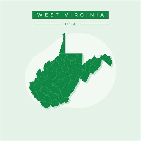 Vector illustration vector of west virginia map west virginia | Premium ...