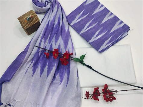 Pure Cotton Ikat Handloom Salwar Suit - Leheriya.com