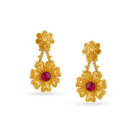 Opulent Floral Kolkata Drop Earrings