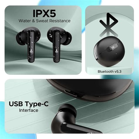 boAt Airdopes 161 ANC w/ Active Noise Cancellation(32dB),50HRS Playback ...