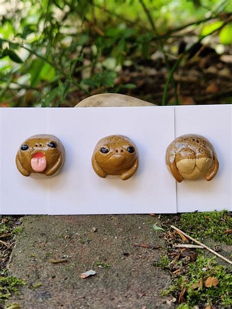 Yawning / Angry / Butt Rain Frog Pins (1 PIN) - Etsy