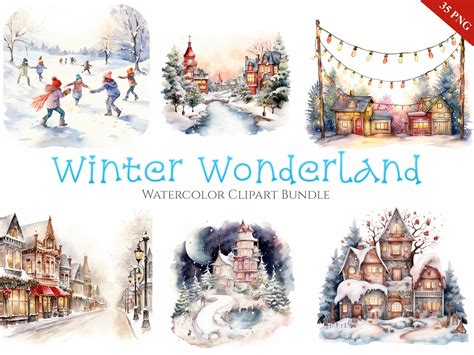 Winter Wonderland Clip Art Borders