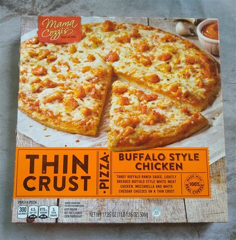 Mama Cozzi's Thin Crust Buffalo Style Chicken Pizza | Aldi Reviewer