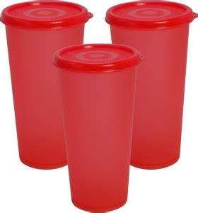 Wonder Plastic (Pack of 3) ED_GLASS_B_3_R Glass Set Water/Juice Glass ...