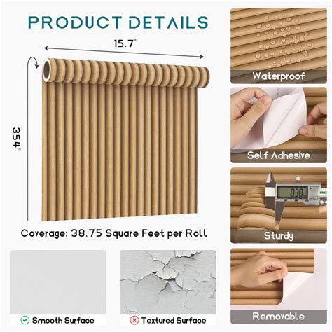 VEELIKE Fluted Wood Contact Paper – Veelike