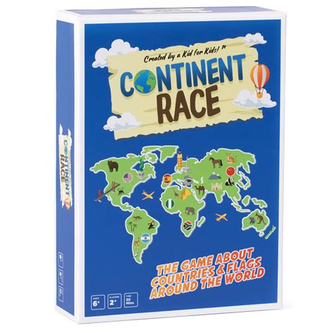 Buy Continent Race Geography Educational Board Game for Kids, Tweens ...