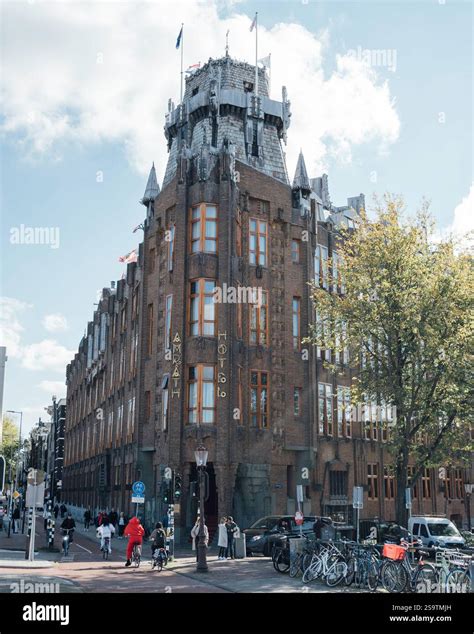 Beautiful architecture of Grand Hotel Amrath Amsterdam located in ...