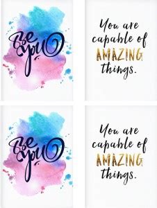 Combo Posters Set Of 4 Rolled Posters with Be yourself design No Frames ...