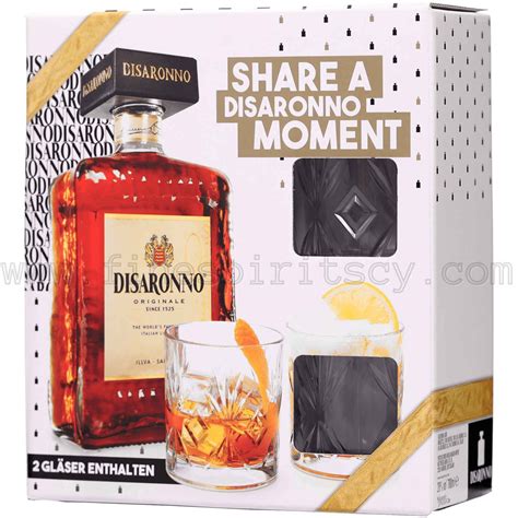 Amaretto Disaronno + 2 Glasses 700ml 28%