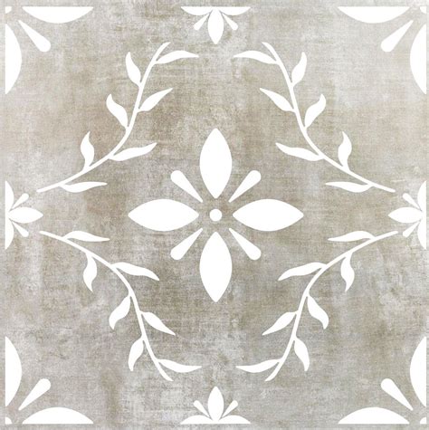 COTTAGE Garden Tile Stencils - Floor Stencil - Tile Painting - Wall St ...