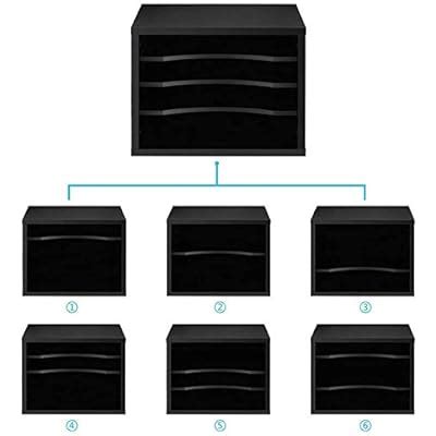 Buy FITUEYES Wood Desk Paper Organizer with 4 Tiers Storage, Desktop ...