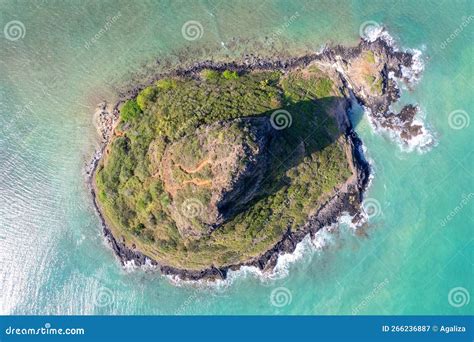 Direct Overhead View Of Ala Moana Beach Near Magic Island In Honolulu ...