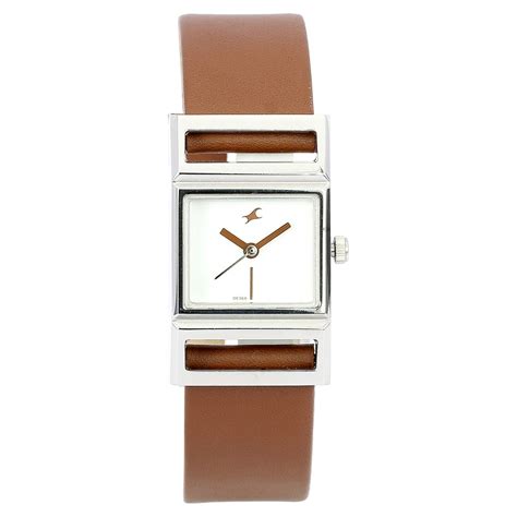 Buy Online Fastrack Quartz Analog White Dial Leather Strap Watch for ...