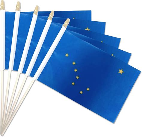Amazon.com : Pack of 20, Handheld Alaska Flags 5x8 Inch - Small State ...