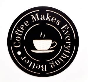 Chalk My Theme Coffee Quote Wooden Wall Signage for Kitchen Price in ...