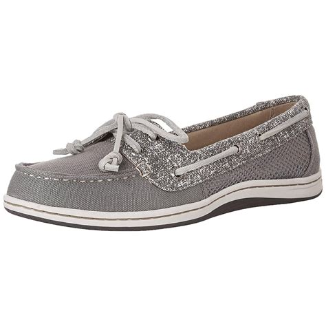 Sperry Top-Sider Firefish Canvas Womens Sand Grey Boat Shoes - Walmart.com