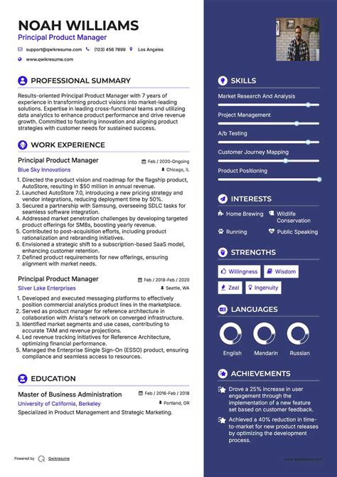 10+ Principal Product Manager Resume Samples & Templates for 2025