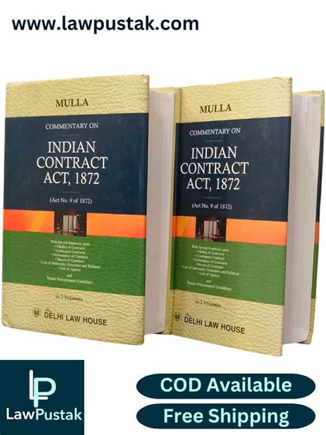 Commentary on The Indian Contract Act, 1872 by Mulla – Edition 2024 ...