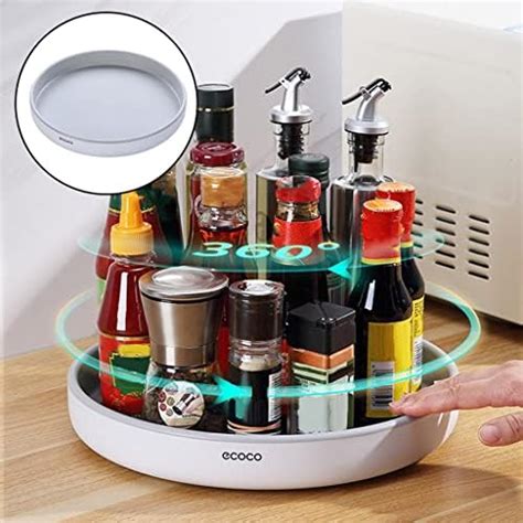 IVELECT Turntable Spice Rack Spice Organiser Rotating Storage Racks ...