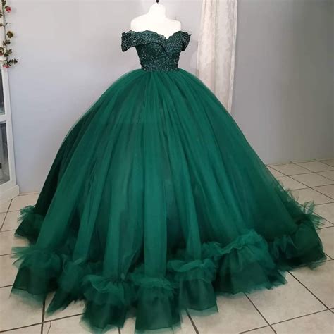 Green Quince Dresses, Emerald Green Quinceanera Dresses, Green ...