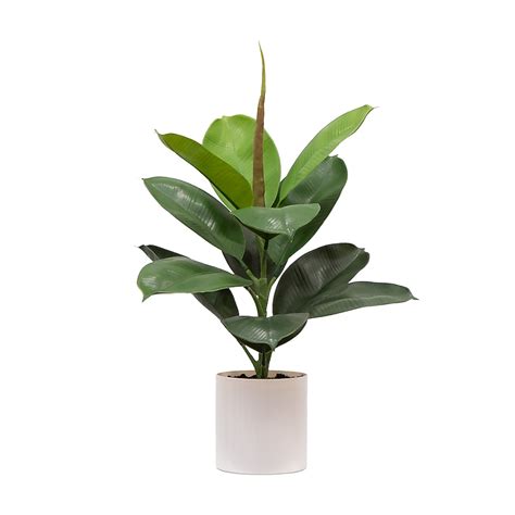 Nearly Natural 20-in Artificial Fiddle Leaf Fig Plant in the Artificial ...