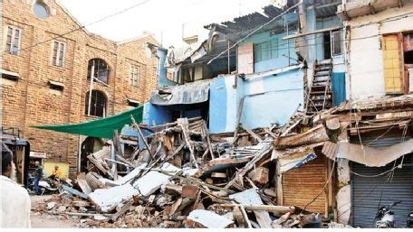 A dilapidated property collapsed with a bang late at night near the ...