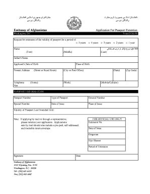 Afghan Passport Form - Fill and Sign Printable Template Online
