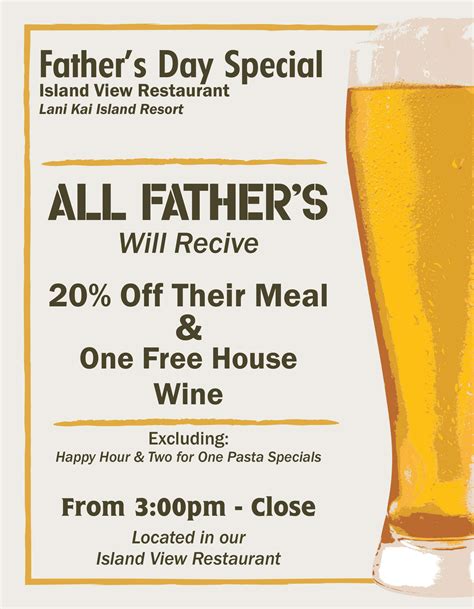 Father's Day Dinner 2016 | 20% Off Deal | 239-463-5550