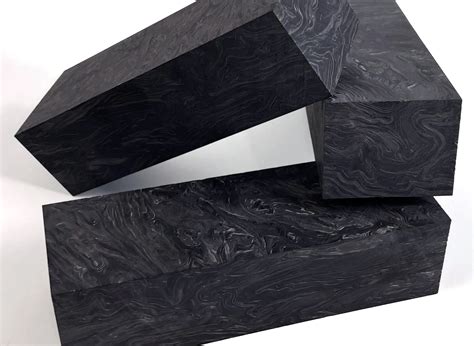 Forged Carbon Fiber Block – 1/2″ Thick – 6″ x 3″ - Elevated Materials