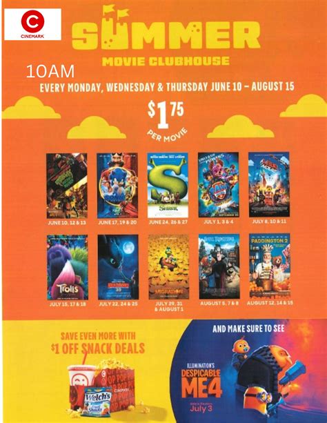 Cinemark Summer Movie Clubhouse | Colony Square Mall