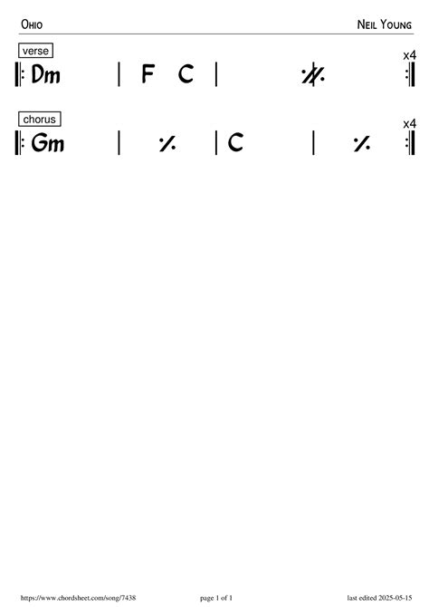 Ohio · Neil Young · PNG Preview· Chord Sheet Maker Online