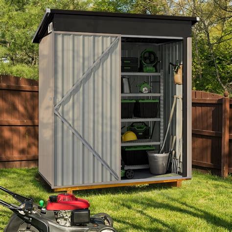 AOXUN 3-ft x 5-ft Economy Series Galvanized Steel Storage Shed in the ...