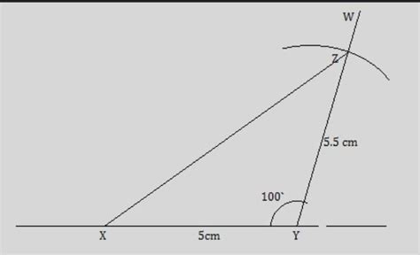 2. Draw ∆ XYZ such that l (YZ ) = 5.5 cm, m (angle XYZ) = 90°, l ( XY ...