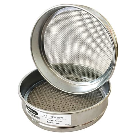 KimLab Economy Test Sieve #12/1.7mm Mesh Size,304 Stainless Steel Wire ...