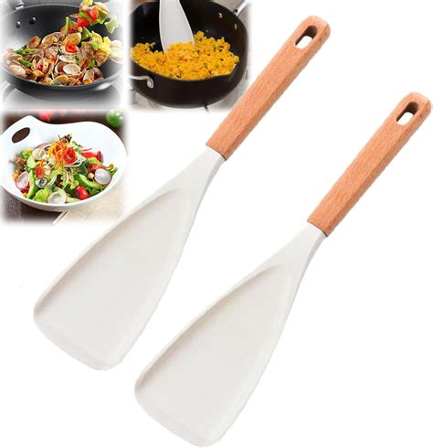 Cedar And Ash Spoon, Multifunction Spatula Cooking Spoon, Silicone ...