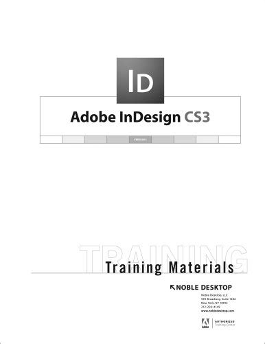 Adobe InDesign CS3 Step by Step Training : Noble Desktop: Amazon.in: Books