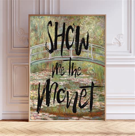 Claude Monet, show Me the Monet, Altered Art Print, Eclectic Wall Art ...