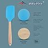 Buy DOCOSS- Pack of 2-Wooden Spatula for Non Stick Pan/Silicon Spatula ...