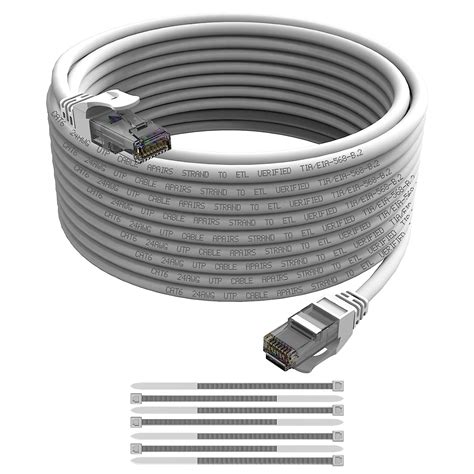 ecjtu Cat6 Ethernet Cable 250 Feet, Cat 6 Patch Cable, Cat6 Cable ...