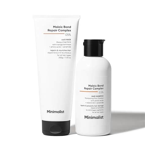 Buy Minimalist Maleic Bond Repair Complex Shampoo & Mask Combo Hair ...