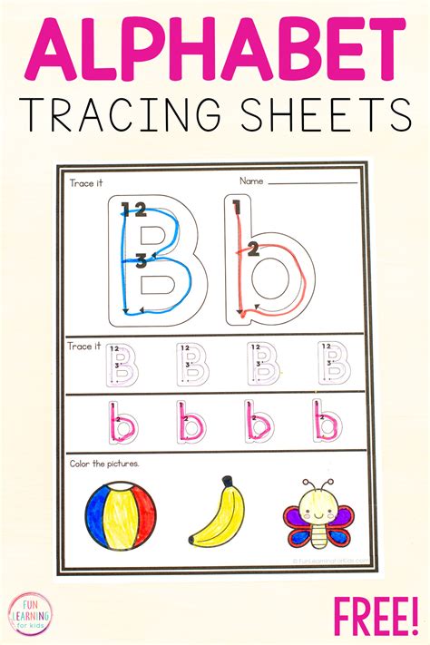 Alphabet Letter Tracing Worksheets to Learn Letter Formation ...