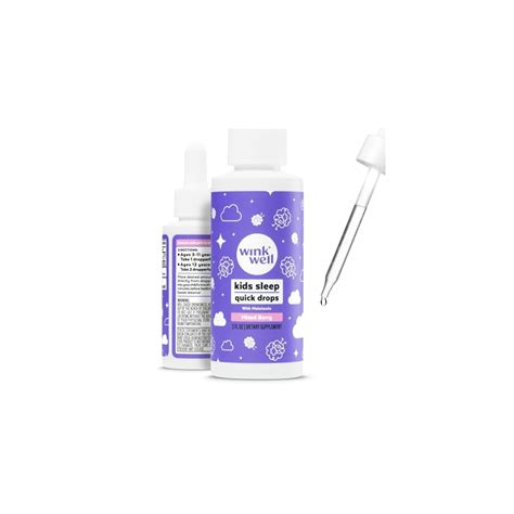 Wink Naturals Wink Well Kids Liquid Melatonin Drops- Natural Sleep ...