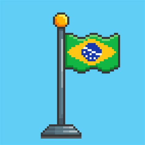 Pixel art Brazil flag game asset design 47110298 Vector Art at Vecteezy