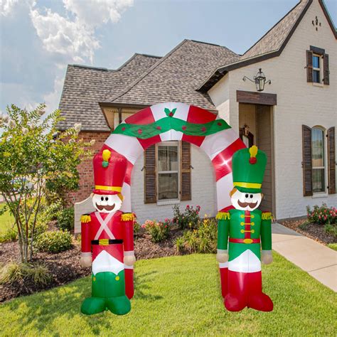Amazon.com: Lenwen 10 ft Christmas Inflatable Gingerbread House Archway ...