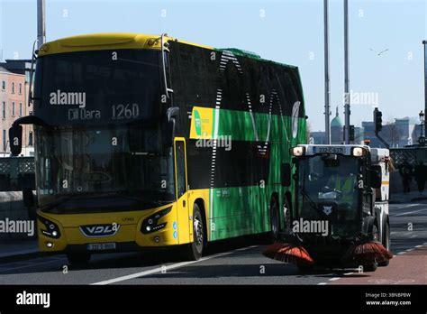 Dublin, Ireland - 8th April 2025 - A 126D Bus vehicle and council road ...